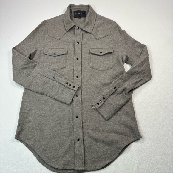 Naked cashmere shirt pearl snap button - Picture 1 of 11